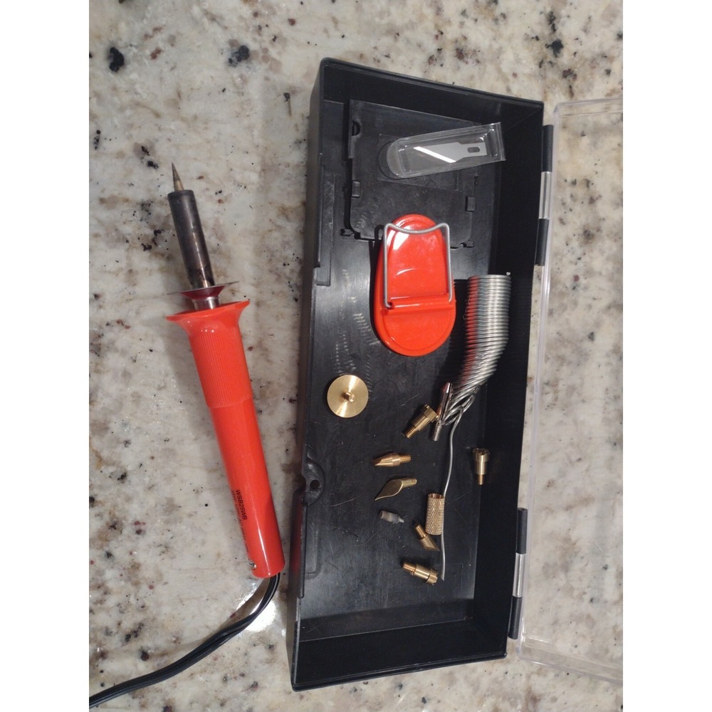 Weller WSB25WB 25-Watt Short Barrel Woodburning Kit, Working Condition a8